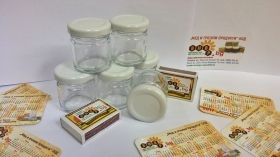 10 PIECES BhBp empty jars with white caps TO 43 mm / 40 ml /